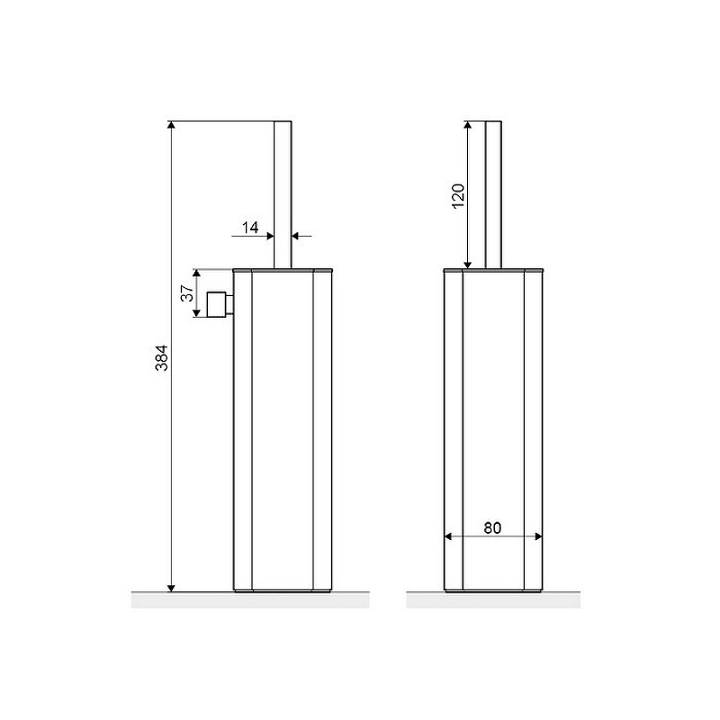Ершик для унитаза напольный Excellent Riko хром DOEX.1617CR - 1