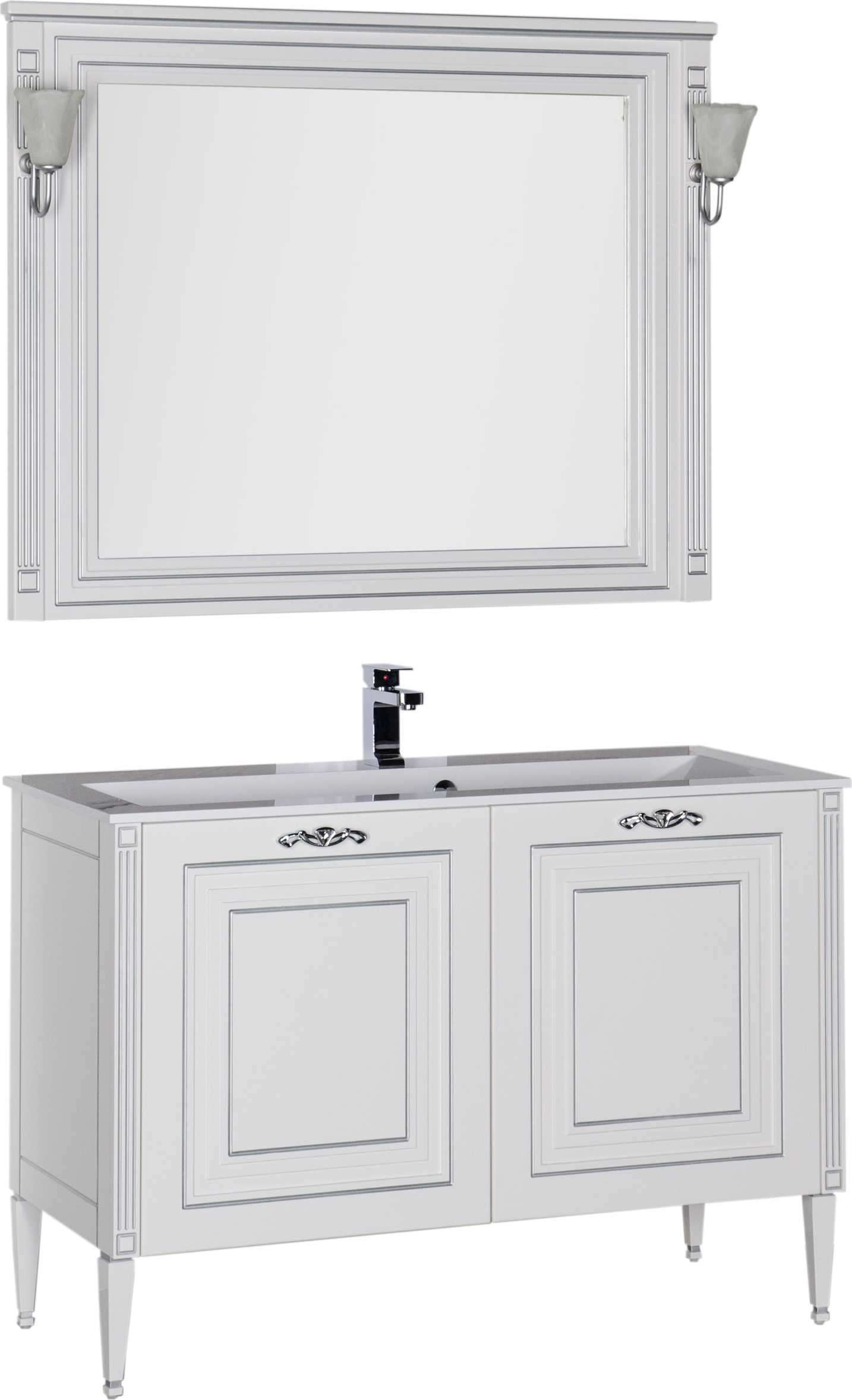 Тумба с раковиной Aquanet Паола 120 белая - 2