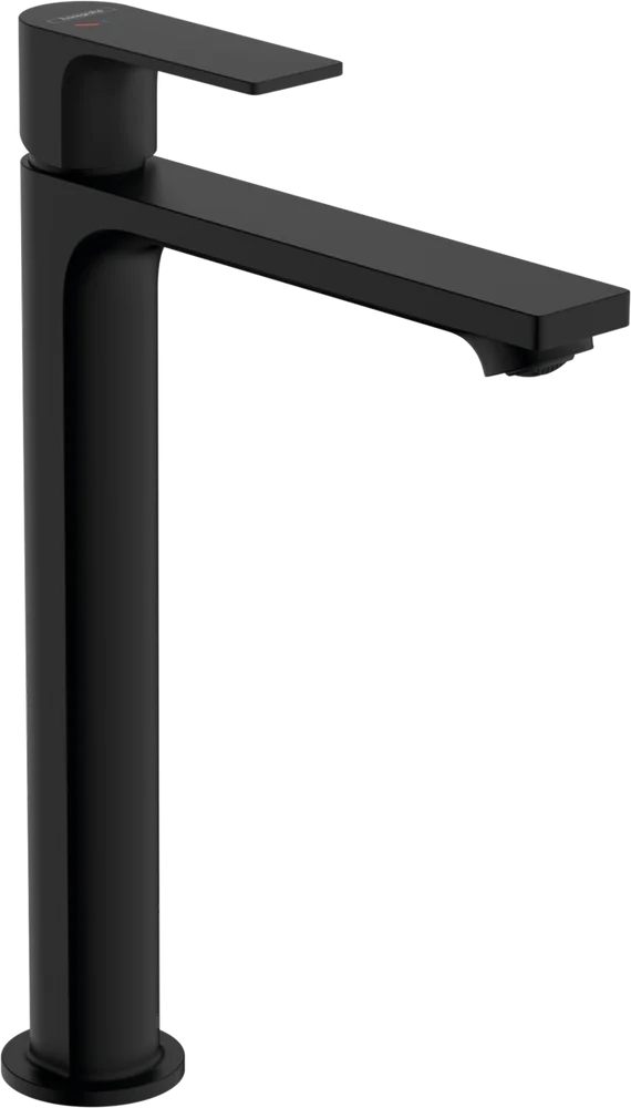 Смеситель для раковины Hansgrohe Rebris E с донным клапаном черный матовый 72581670 - 0