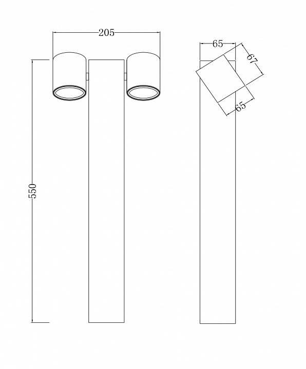 Уличный светильник Maytoni Wall Street O010FL-02B - 2