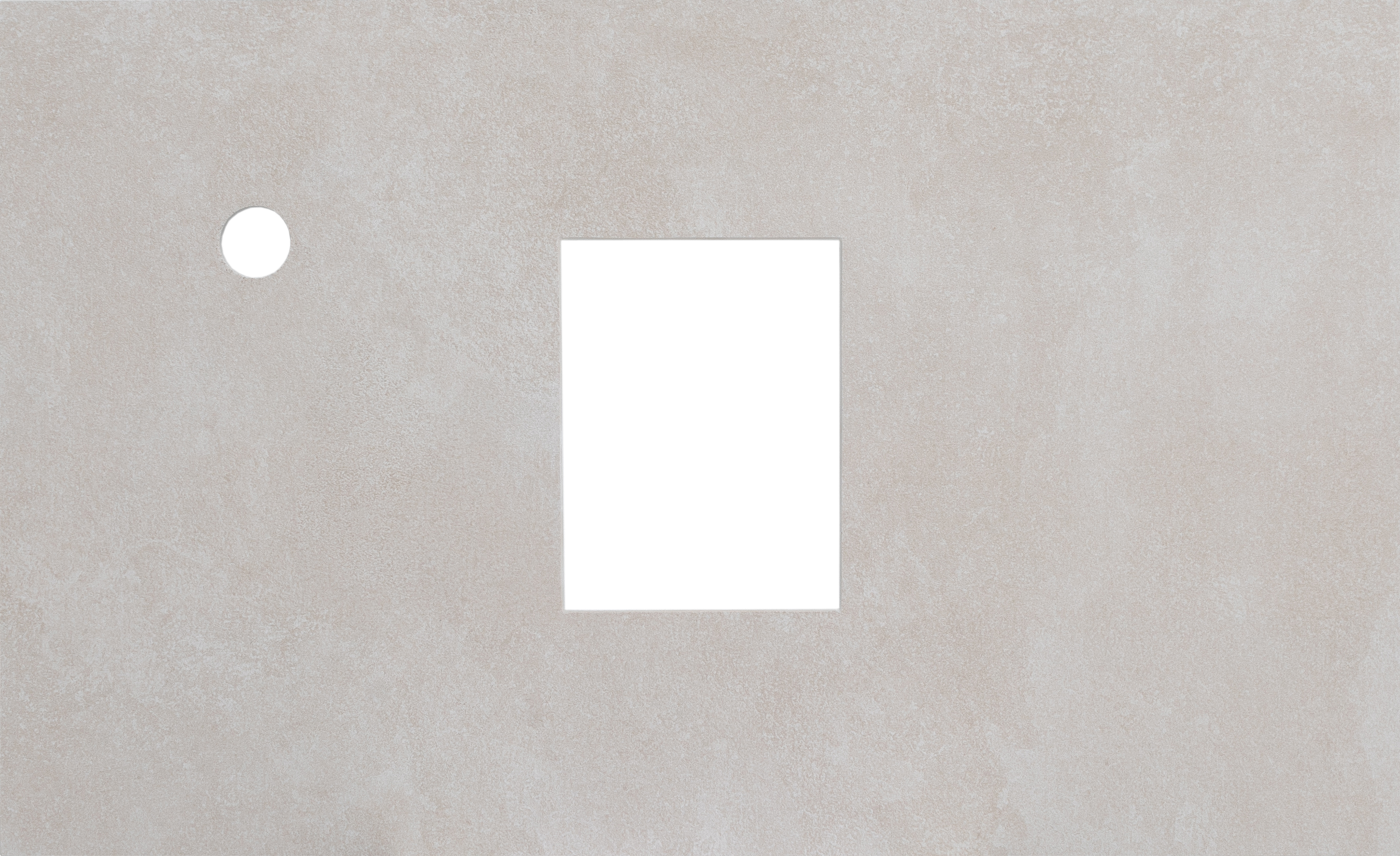 Тумба с раковиной STWORKI Эстерсунд 75 белая матовая, простоун беж с отверстием под смеситель в столешнице 460028 - 5