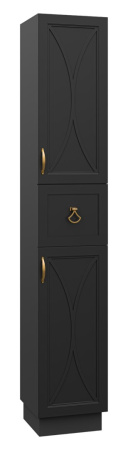 Шкаф-пенал Misty Амбра 35 правый черный матовый П-Амб050-021П - 0