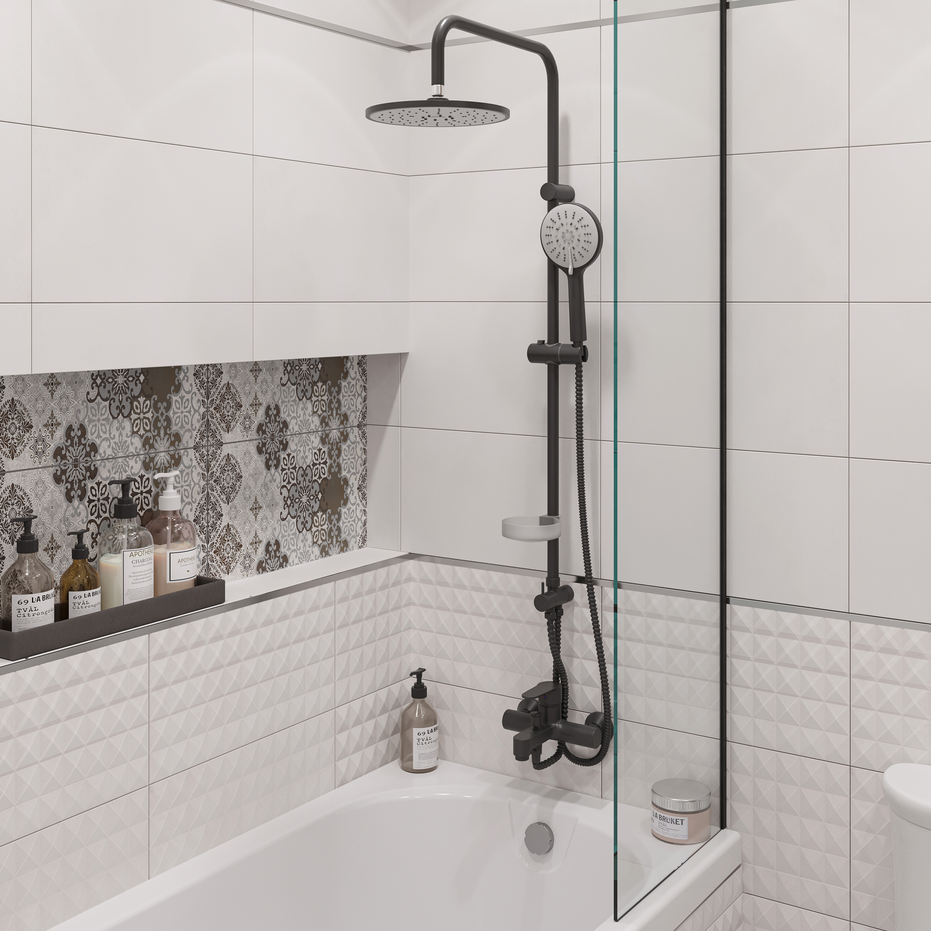 Смеситель для ванны с душем DIWO Ярославль YAR-02b черный матовый - 2