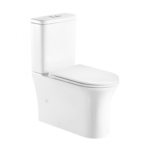 Унитаз-компакт Weltwasser WW TELBACH 001 GL-WT  безободковый с микролифтом белый  10000003776 - 0