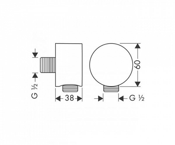 Шланговое подключение Hansgrohe Fixfit  27451000 - 2