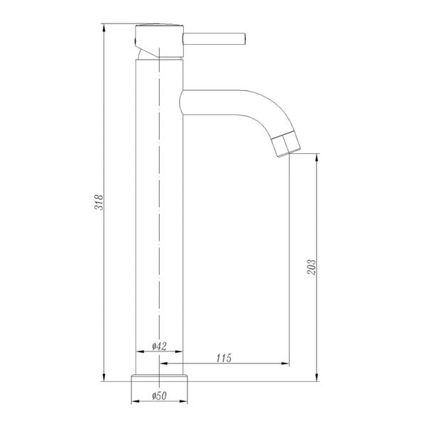 Смеситель для раковины ABBER Wasser Kreis черный матовый  AF8111B - 2