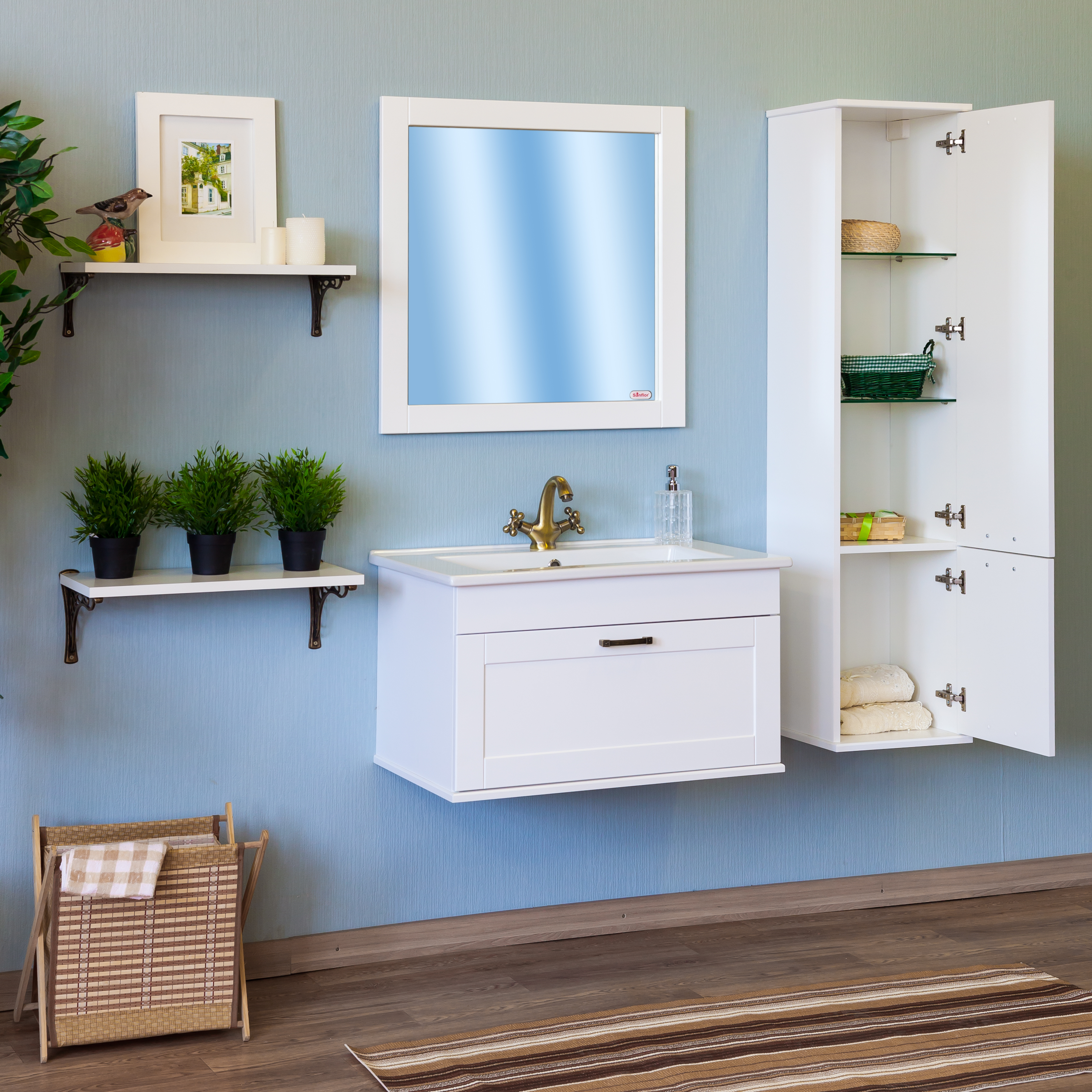 Мебель для ванной Sanflor Ванесса 75 подвесная, белая - 1