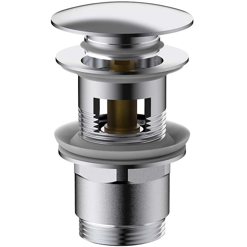 Донный клапан Vincea с переливом хром DPU-1B01CH - 0