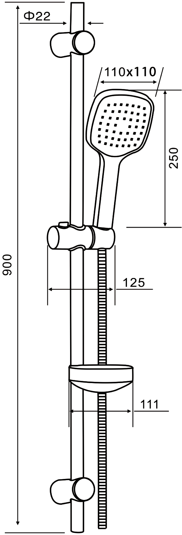 Душевой гарнитур STWORKI Хельсингборг XE-06cr - 2
