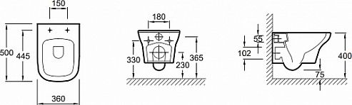 Комплект Jacob Delafon Vox E21746RU-00 кнопка хром - 5