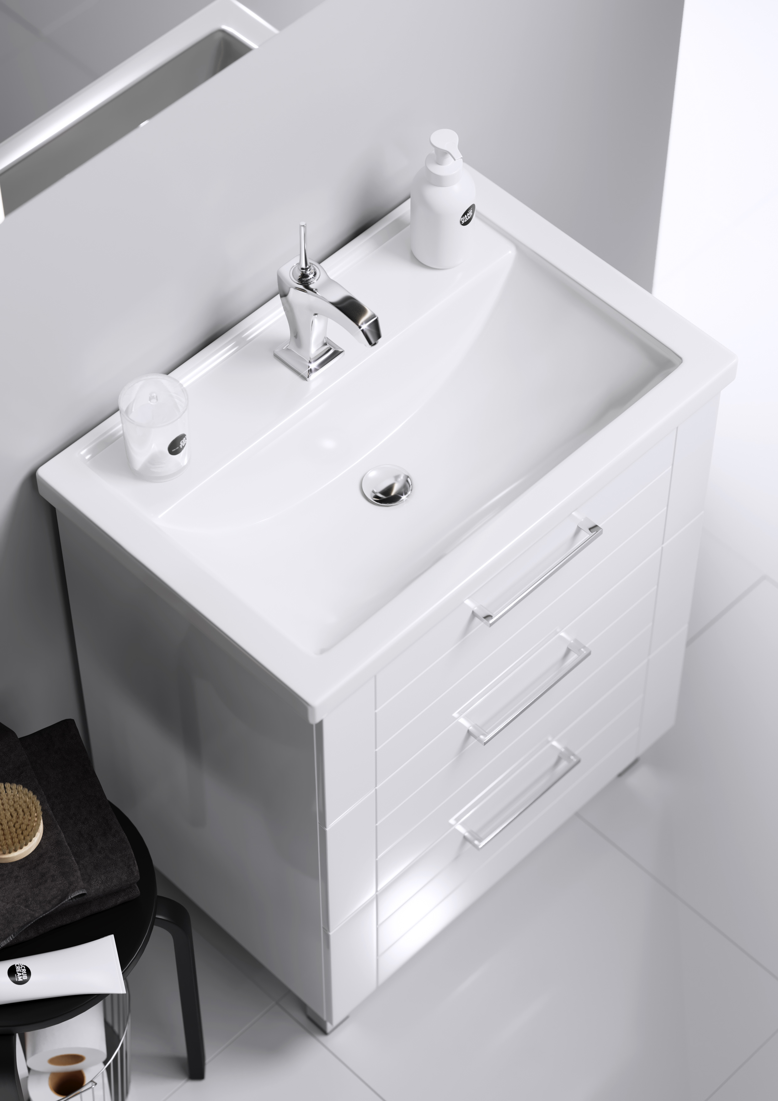 Мебель для ванной Aqwella Manchester 80 напольная - 2