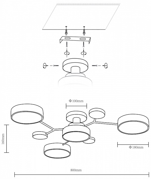 Потолочная люстра Velante Velante 446-007-04 - 1