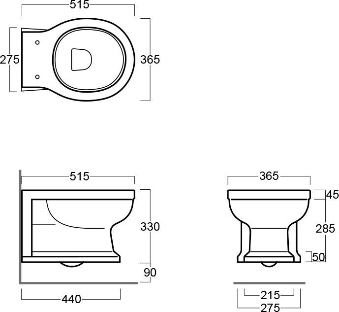 Чаша для унитаза подвесного Simas Londra LO918 - 4