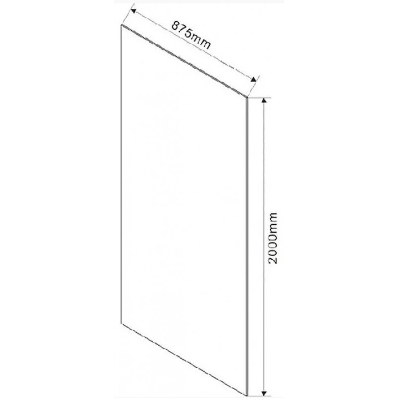 Стекло для душевой перегородки Vincea Walk-In зеркальное VSG-1W900MR - 1