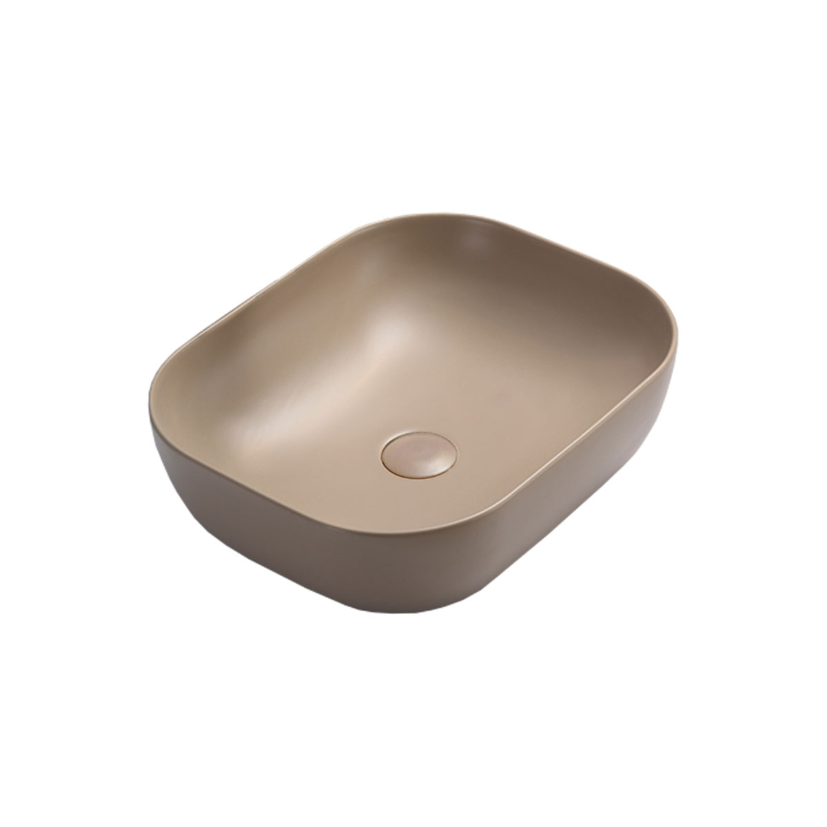 Накладная раковина Vincea 50х40 бежевая матовая VBS-101MC - 0