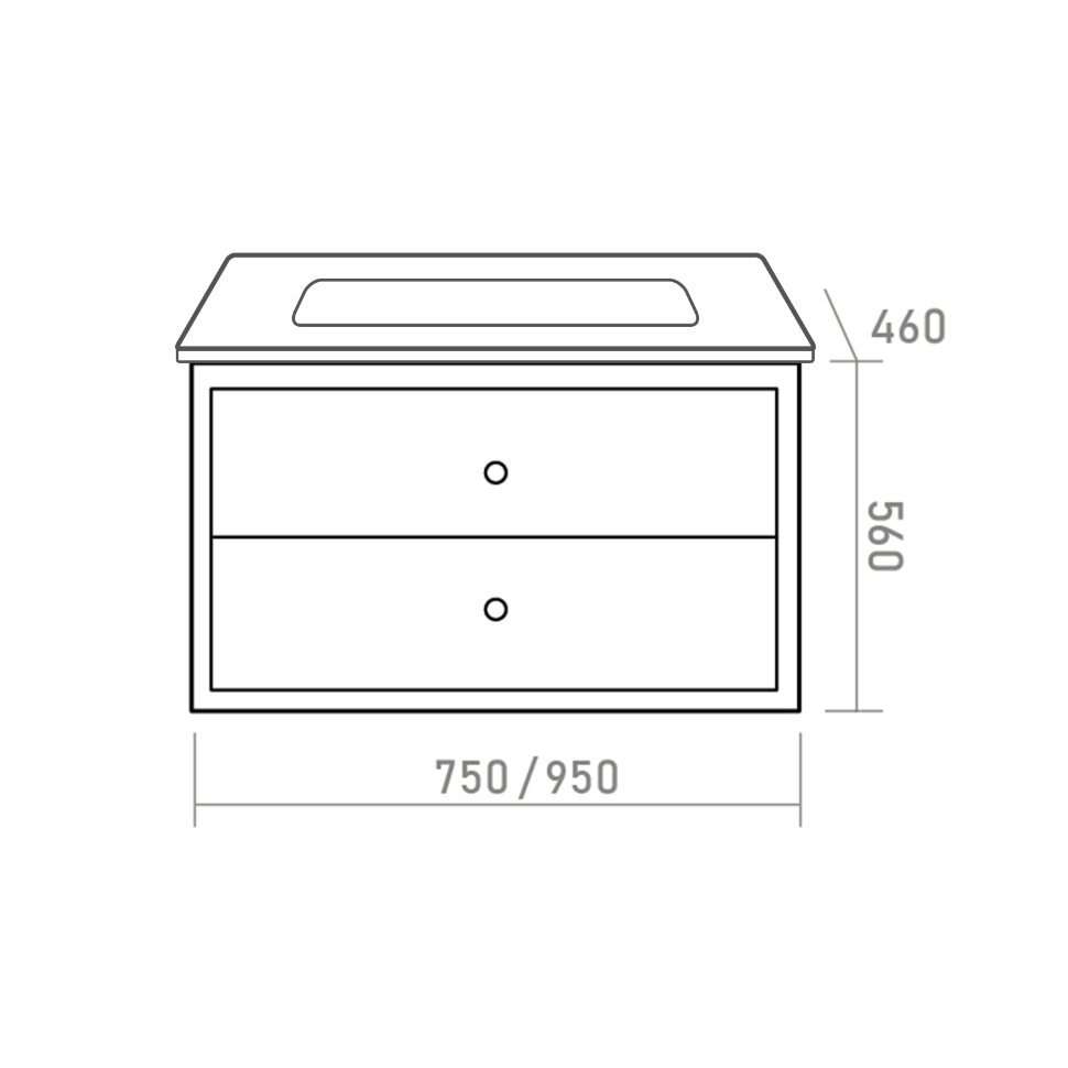 Тумба под раковину Brevita Анастейша 100х57 серый  Ана-06100-01-012Я - 3