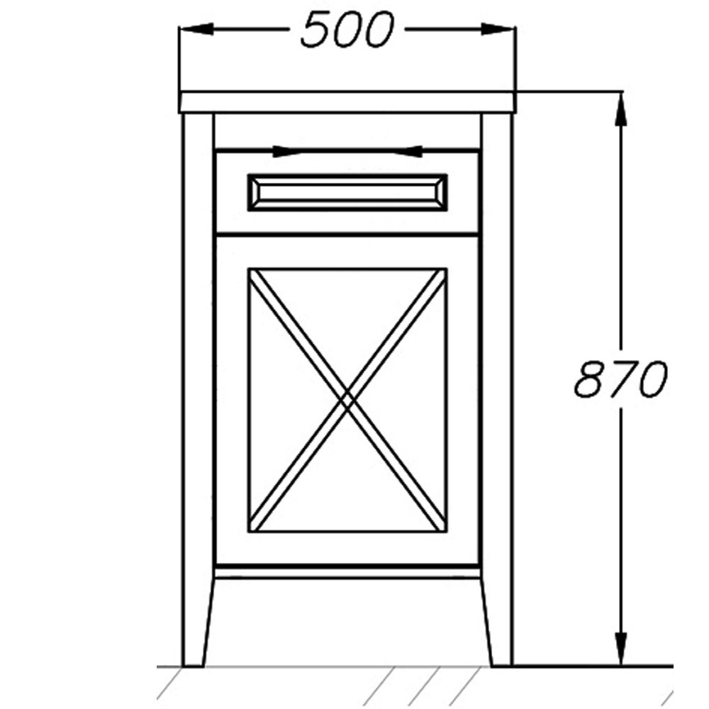 Комод Opadiris Палермо 50 светлое дерево 00-00006899 - 2