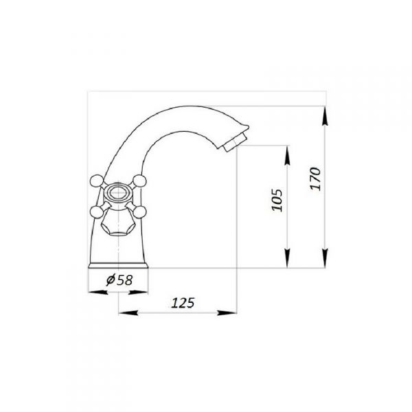 Смеситель для раковины Magliezza Bianco бронза  50107-br - 1