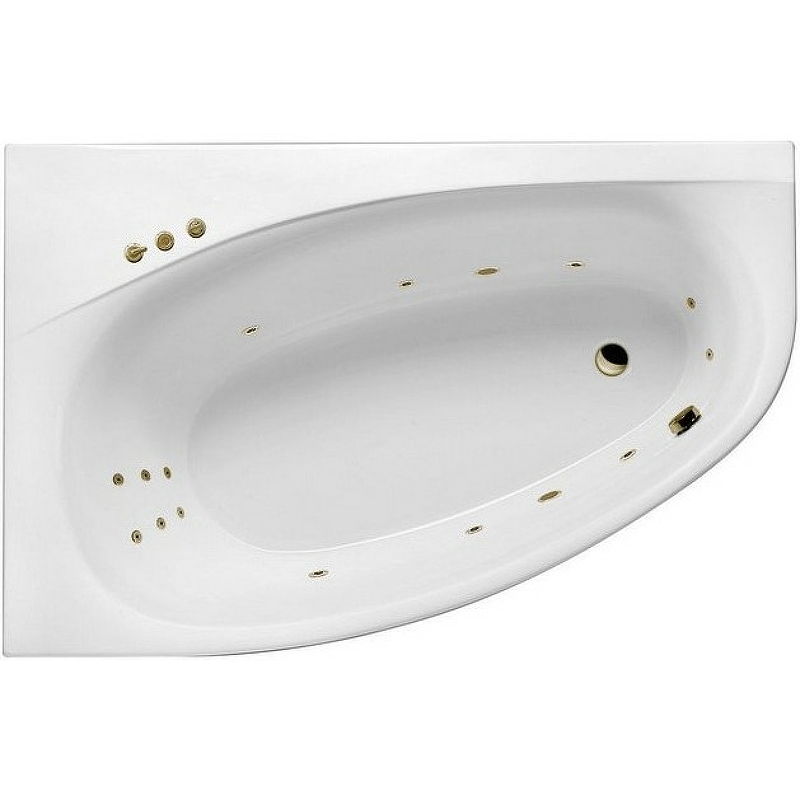 Акриловая ванна Excellent Kameleon 170x110 белая бронза левая с гидромассажем WAEX.KML17.SMART.BR - 0