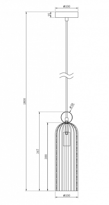 Подвесной светильник Maytoni Antic MOD302PL-01GR - 2