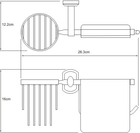 Держатель туалетной бумаги Wasserkraft Oder K-3059 с держателем освежителя воздуха - 3