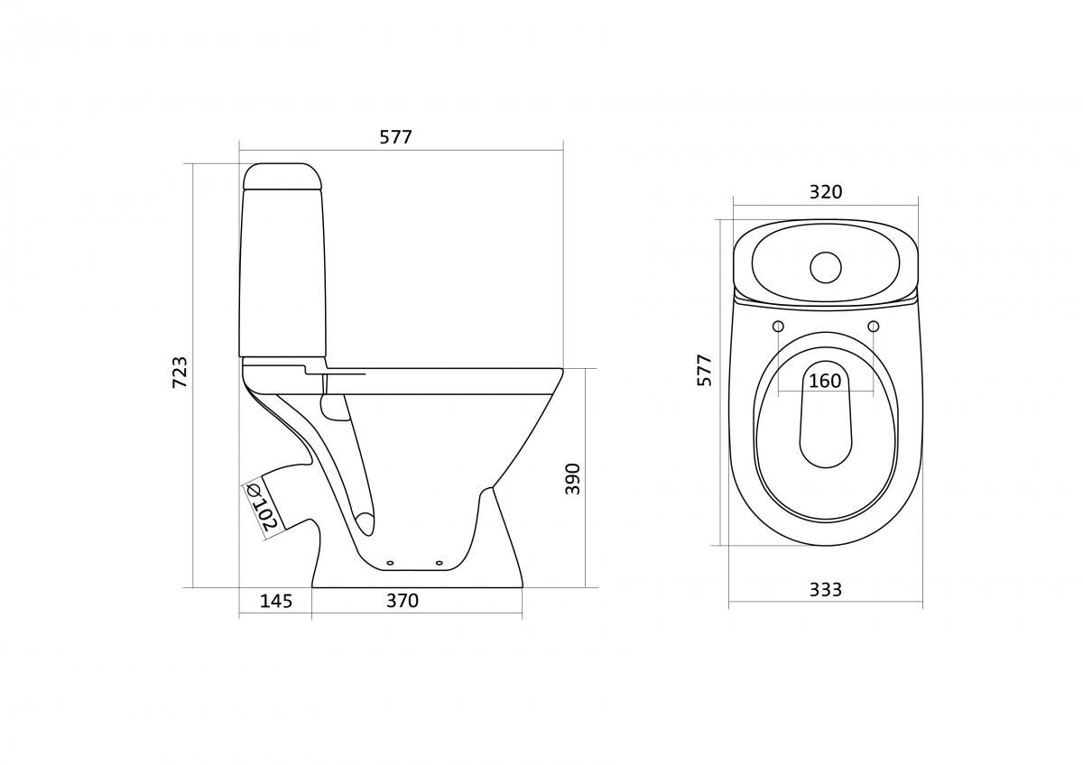 Унитаз-компакт Santek Римини WH302130 косой выпуск 1.WH30.2.130 - 4