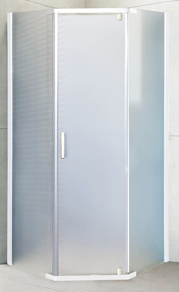 Душевой уголок Royal Bath TR 100х110 профиль белый стекло матовое RB1110TR-C - 0