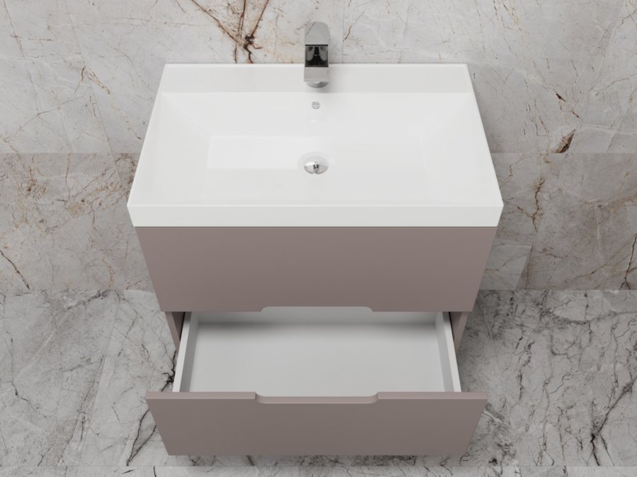 Тумба под раковину Style Line Матис 70 подвесная коричневый ЛС-00002297 - 4