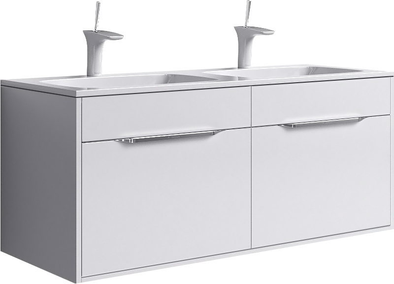 Тумба с раковиной Aqwella 5 stars Malaga 120 белая - 0