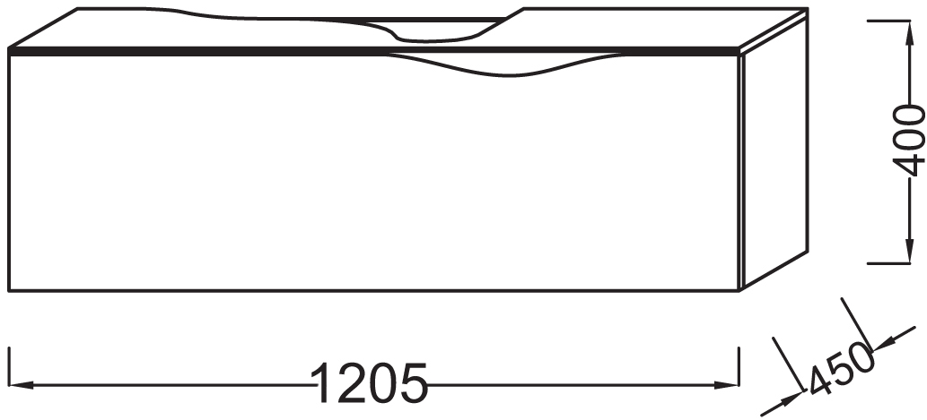 Тумба с раковиной Jacob Delafon Stillness 120 белый лак, смещенная - 3