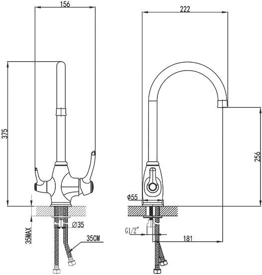 Смеситель Iddis Oldie OLDSBF0i05 для кухонной мойки - 1