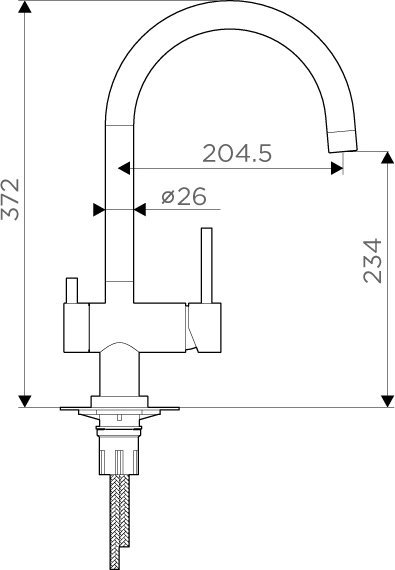 Смеситель для кухни Omoikiri Yamada LG светлое золото 4994479 - 1