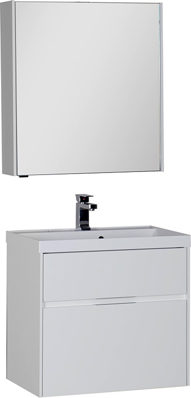 Мебель для ванной Aquanet Латина 70 2 ящика белая - 5