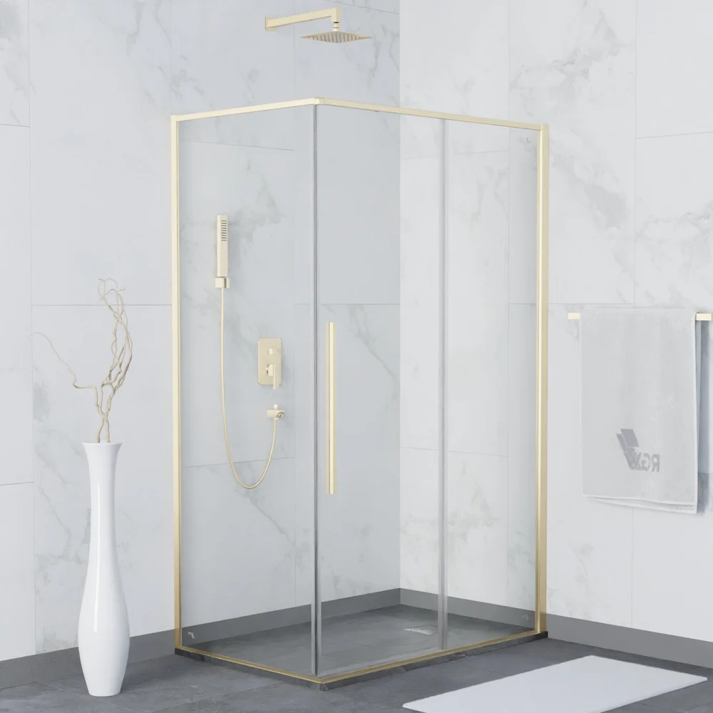 Душевой уголок RGW Stilvoll SV-42G 100x80 профиль золото стекло прозрачное 32324280-16 - 0
