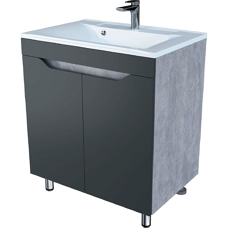 Тумба под раковину Stella Polar Абигель 80 серый SP-00001080 - 0