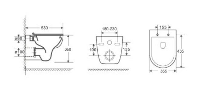 Унитаз подвесной Weltwasser WW SK Baarbach 004GL-WT безободковый с микролифтом белый  10000003811 - 1