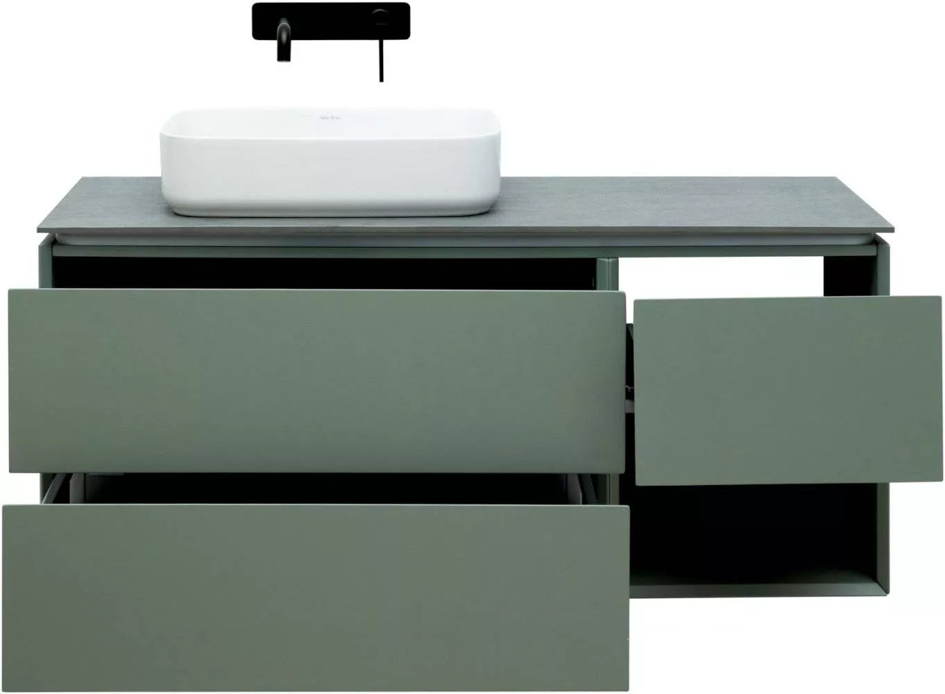 Тумба под раковину Allen Brau Infinity 120 L серо - зеленый матовый 1.21005.CGM - 2