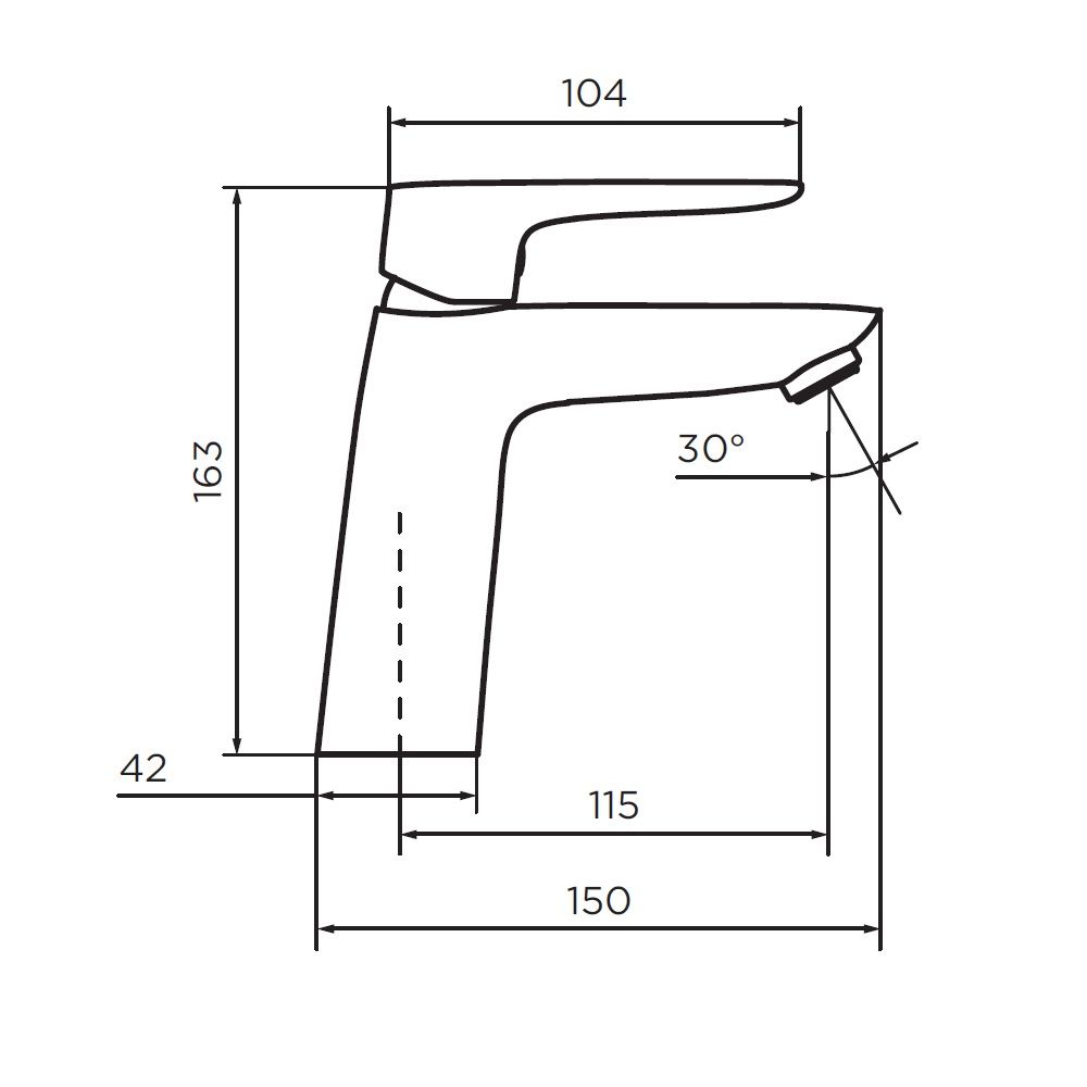 Смеситель Dorff Prime для раковины D40102100 - 5