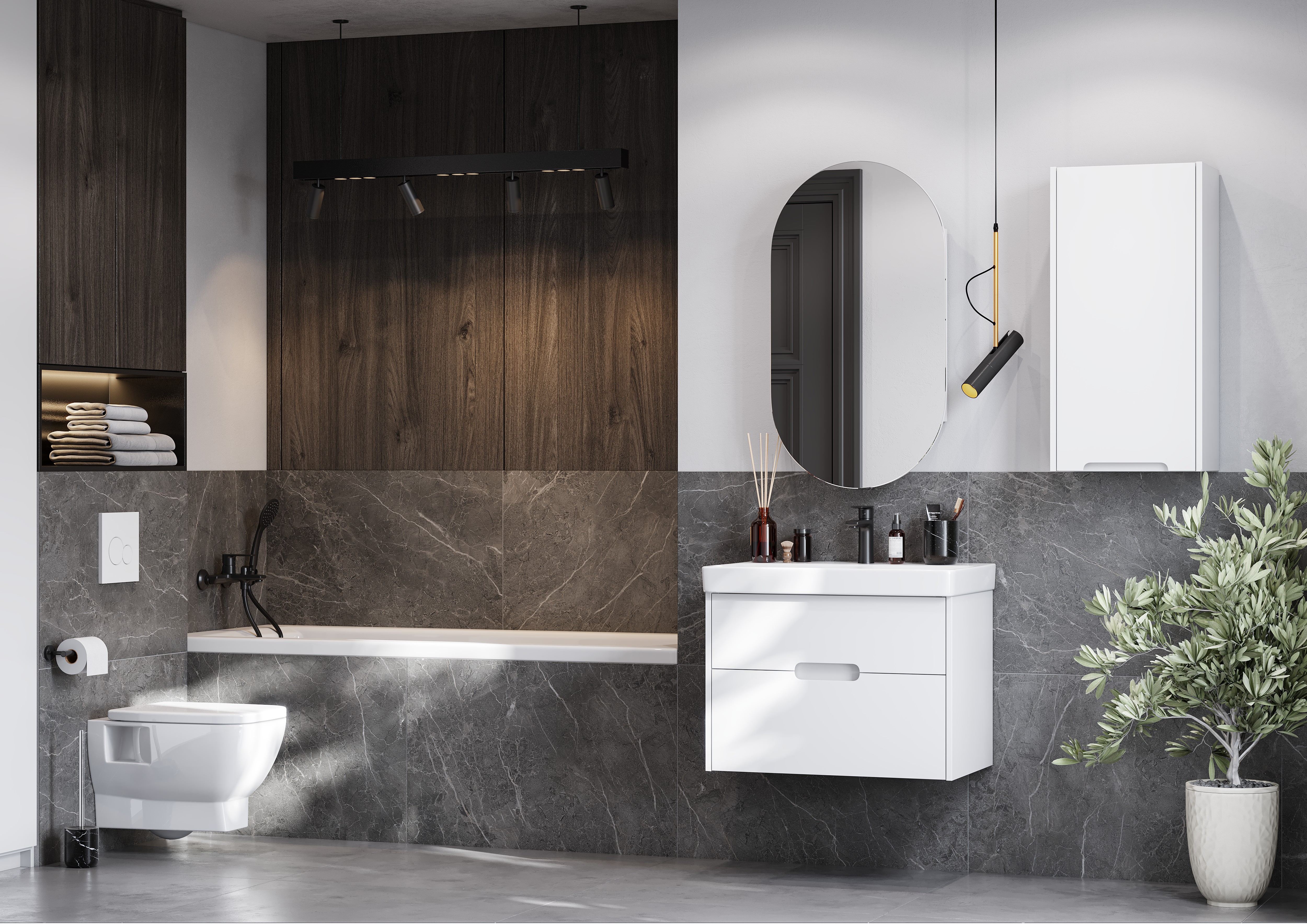 Тумба с раковиной Aquaton Оливия 70 белый матовый 1A2543K0OL010 - 5