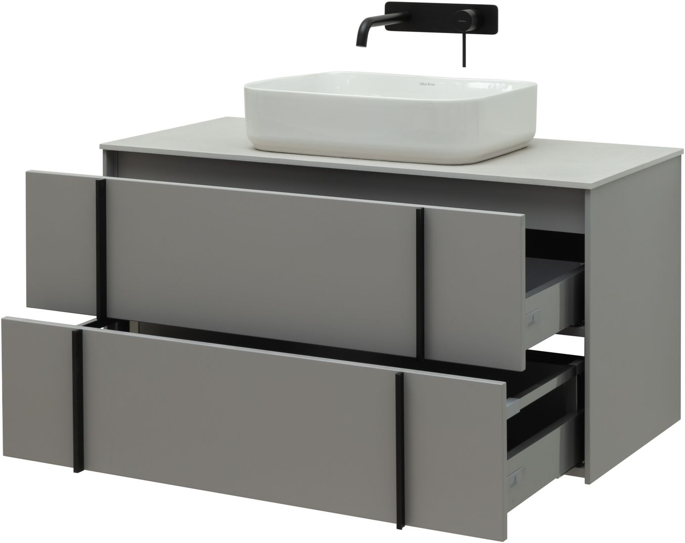 Тумба под раковину Allen Brau Reality 100 серый матовый 1.32007.PGM - 3