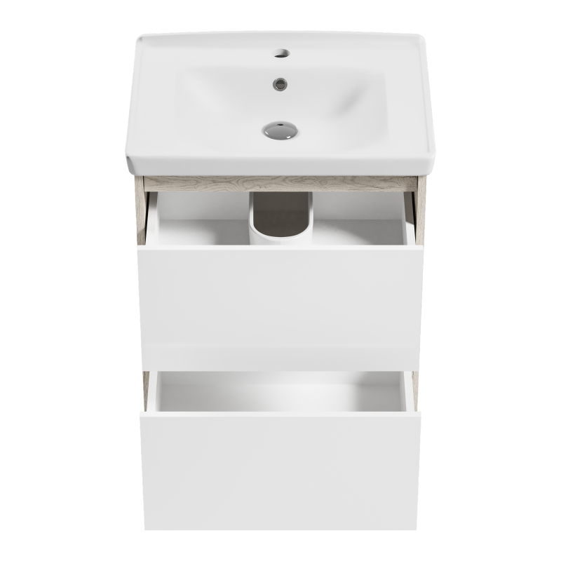 Тумба под раковину Misty Мускат 60 белая глянцевая П-Мус01060-0112Я - 2