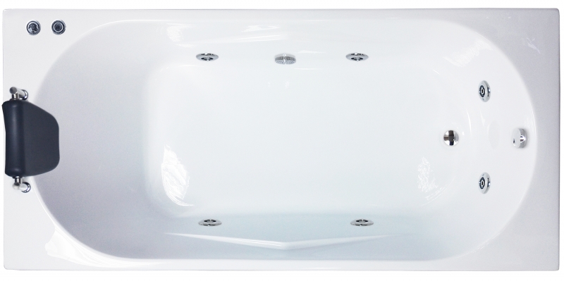 Ванна акриловая Royal Bath Tudor Standart 170х75 с гидромассажем белый RB407701ST - 1