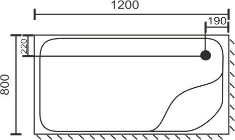 Душевой поддон Royal bath  80 см (RB 8120BP L) RB8120BP-L - 3