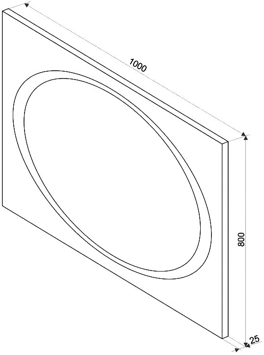 Зеркало Misty Стайл 100х80 с подсветкой ЗЛП805 - 1