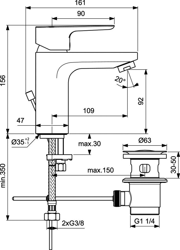 Душевой комплект Ideal Standard Ceraplan III BD005AA - 7