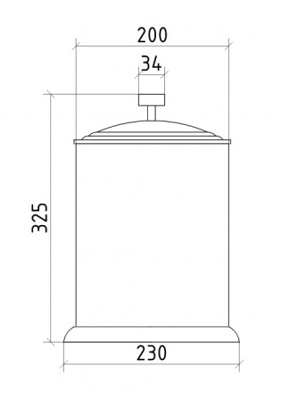 Ведро для мусора Boheme Royal Cristal хром 10934-CR-B - 1