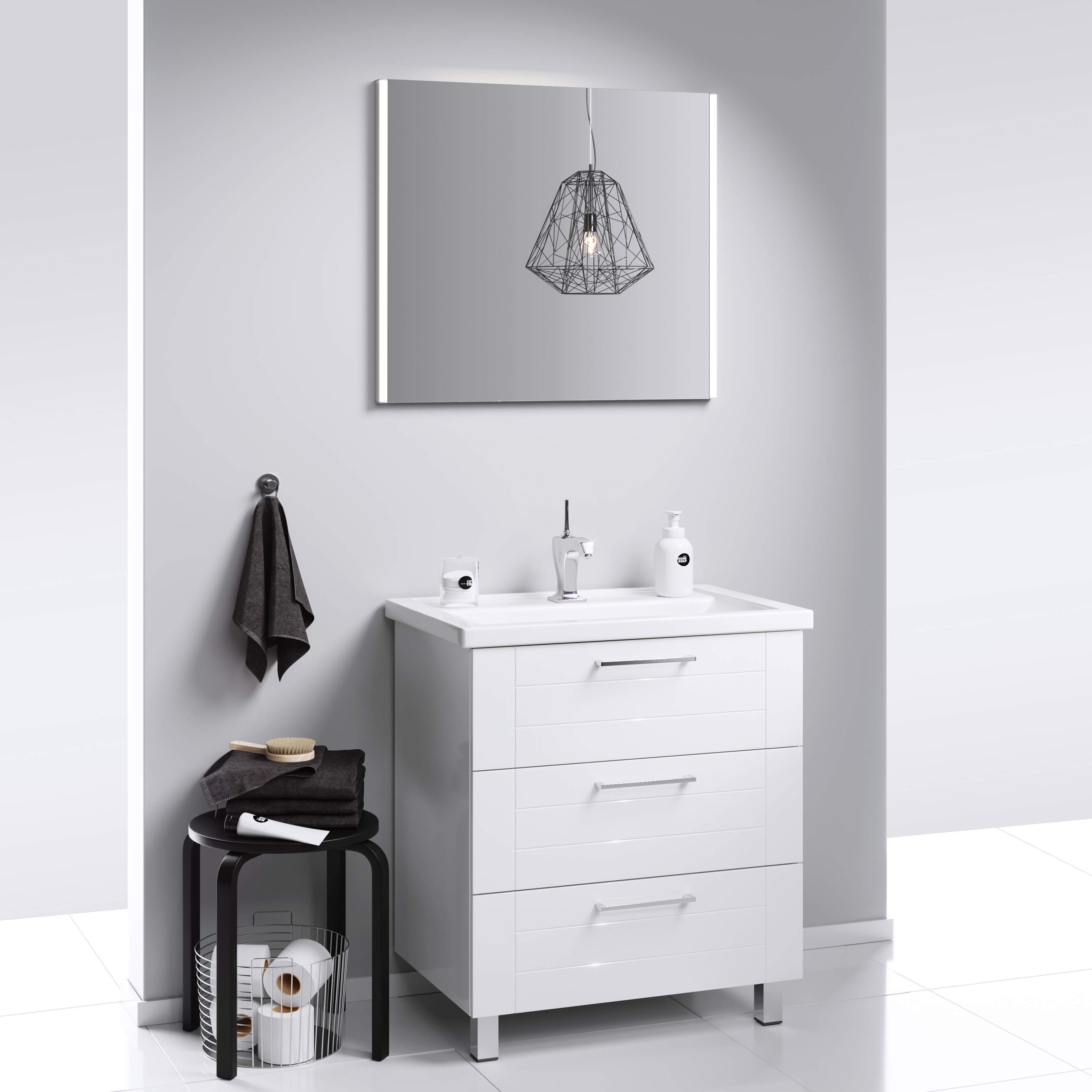 Мебель для ванной Aqwella Manchester 80 напольная - 0