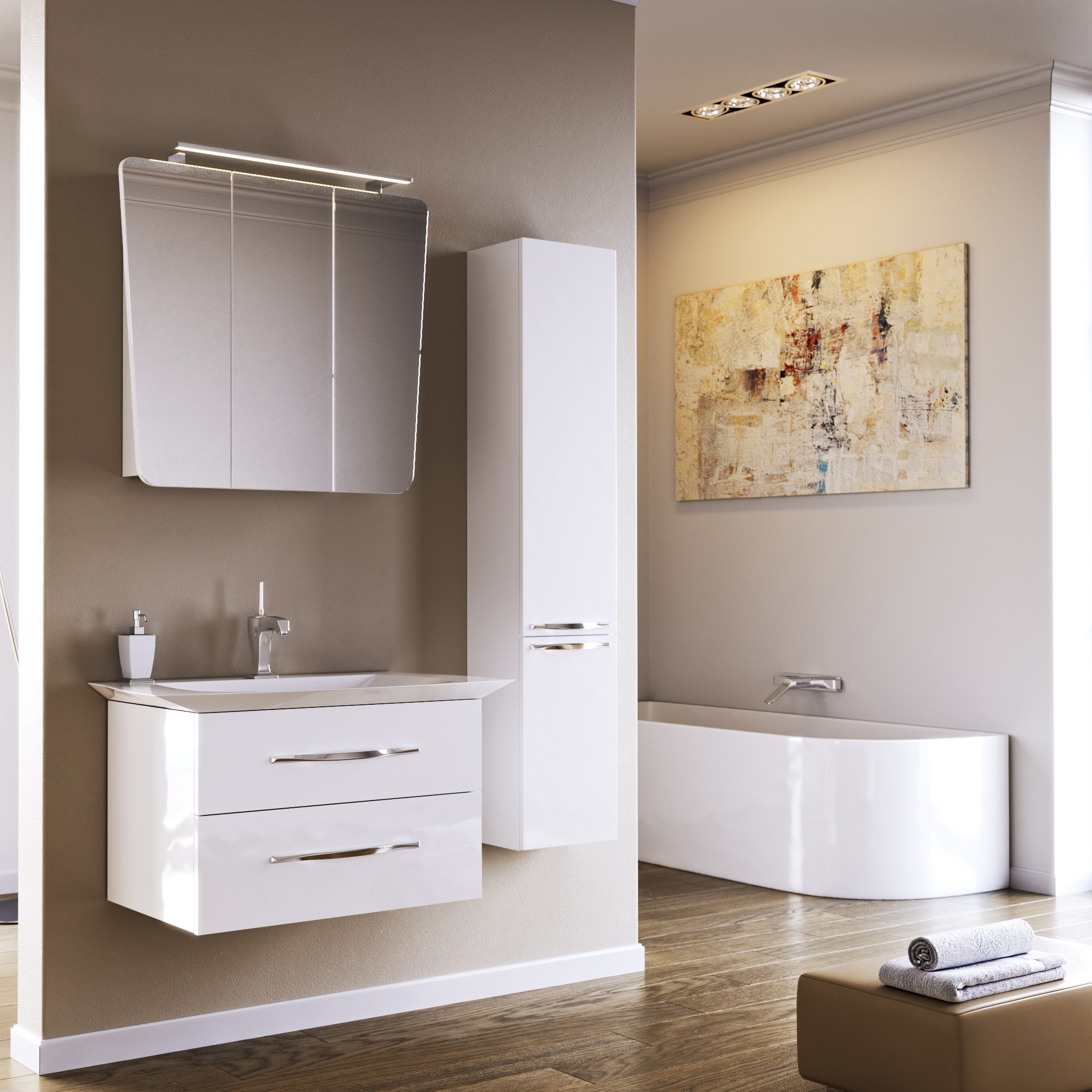 Мебель для ванной Aqwella 5 stars Symphony белая - 0