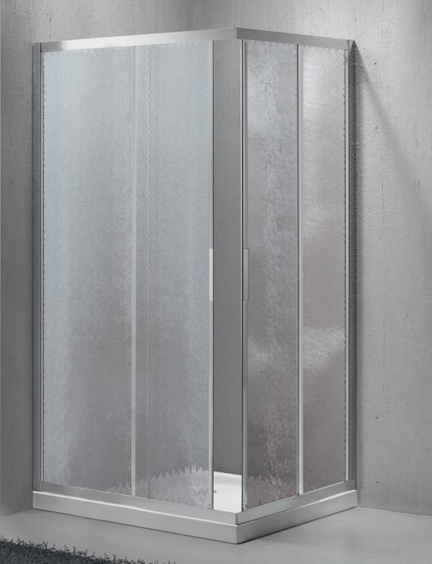 Душевой уголок BelBagno Sela 100х80 профиль хром стекло рифленое SELA-AH-2-100/80-P-Cr - 0