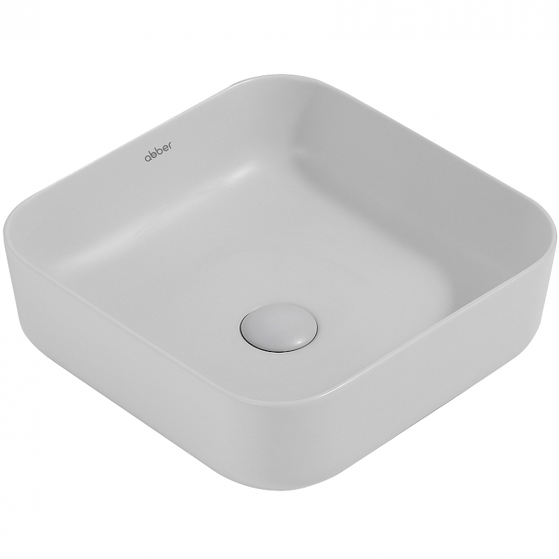 Накладная раковина Abber Rechteck 39 светло-серая матовая AC2211MLG - 0